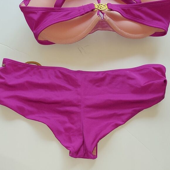 Victoria's Secret Bombshell T Back Bikini Sz 34D/M - Picture 4 of 8